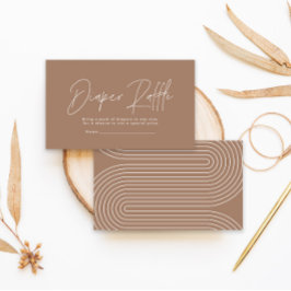 Braun-Babydusche-Windeln mit modernem Drehbuch Mitteilungskarte