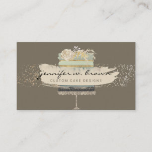 Braun Backbäckerei Bright Wedding Cake Visitenkarte