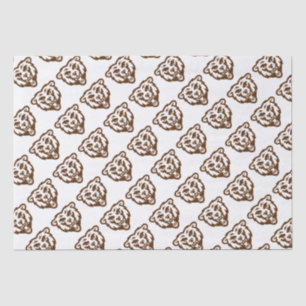 Braun Bär Grizzly Rustikal Waldtiere Muster Seidenpapier