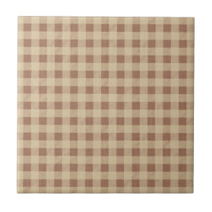 Braun Beige Büffel Karo Land Rustikal Fliese