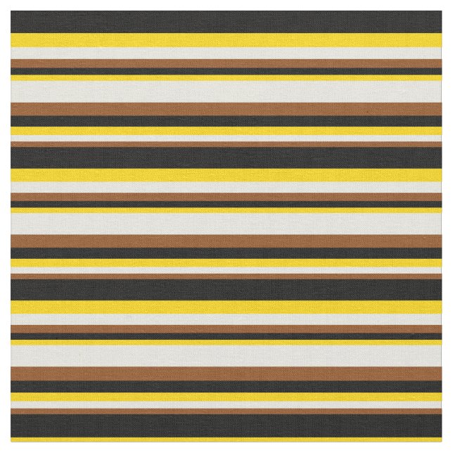 Braun, Beige, Gelb und Schwarz Stoff (Nahaufnahme)