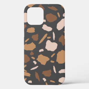 Braun, Beige, Hellbraun und Grau Terrazzo-Muster Case-Mate iPhone Hülle