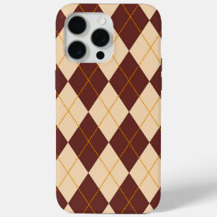 Braun Beige Herbst Raute Diamant Muster Case-Mate iPhone Hülle