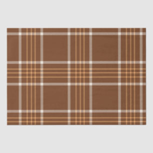 Braun Beige Kariertes Tartan Karomuster Seidenpapier