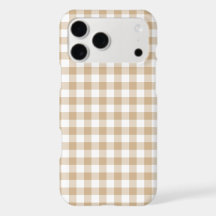 Braun Beige Karo Gingham iPhone-Hülle