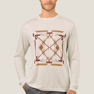 Braun Beige Rost Südwest-Kunst Kreuz und Quer Abst Tri-Blend Shirt