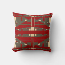 Braun Beige Rot Mediterranes Symmetrisches Motiv