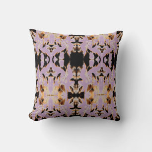 Braun Beige Schwarz Lila Mittelmeer-Mosaik Kissen