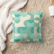 Braun Beige Türkis Blau Mintgrün Kreise Muster