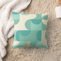 Braun Beige Türkis Blau Mintgrün Kreise Muster