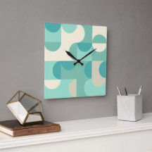Braun Beige Türkis Blau Mintgrün Kreise Muster