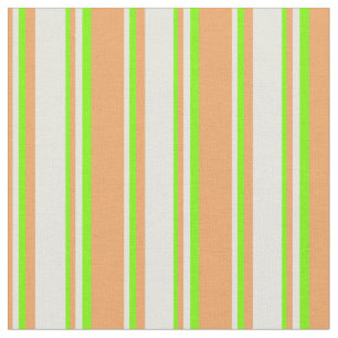 Braun, Beige und grüne Linde Stoff
