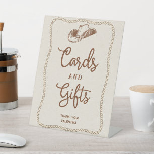 Braun Beige Western Hufeisen Karten und Geschenke Sockelschild