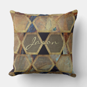 Braun Bienenästhetische Gewohnheit im Stil eines I Kissen