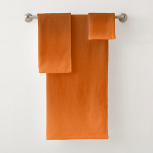 Braun bis Orange Fade Badhandtuch Set