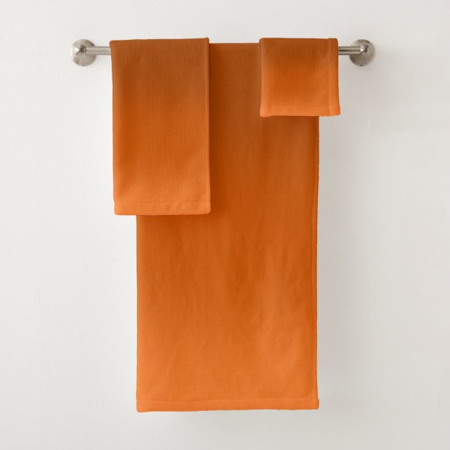 Braun bis Orange Fade Badhandtuch Set (Insitu)