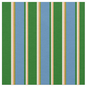 Braun, Bisque, Dunkelgrün, Blau und Grün Stoff