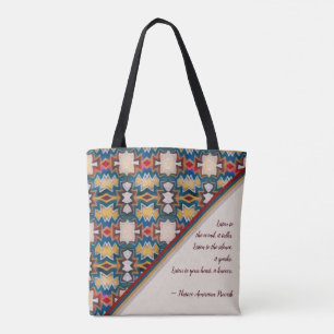 Braun, Blau, Weiß und Rot tribal inspirierte Weish