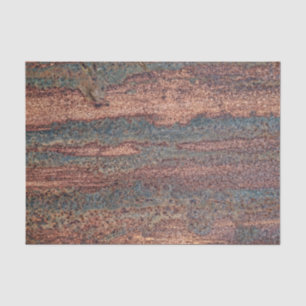Braun-blaues, rostiges Metallmuster Seidenpapier