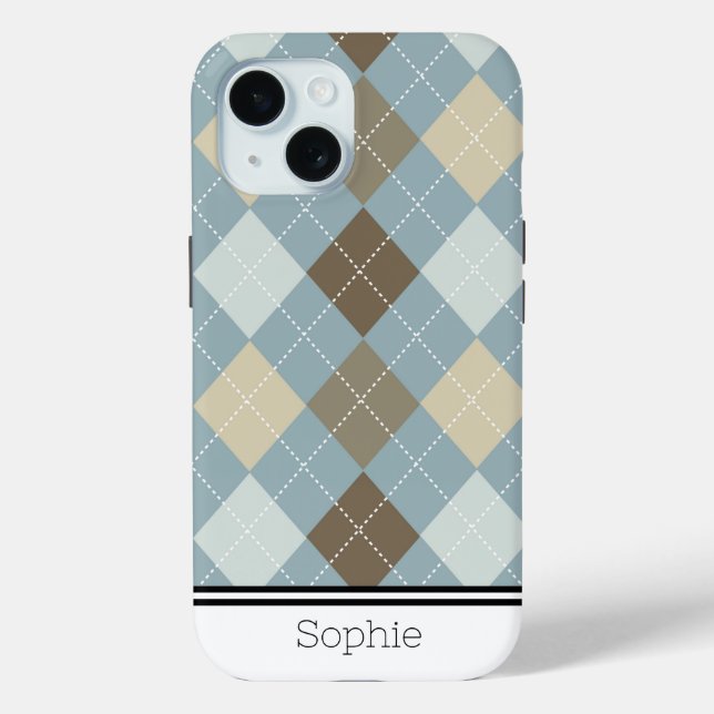 Braun & Blue Raute Custom Samsung Case-Mate iPhone Hülle (Rückseite)