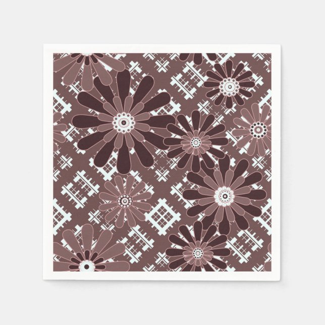 Braun, Blume Serviette (Vorderseite)