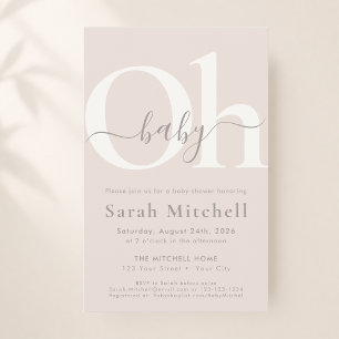 Braun Bohemian Modern Minimalistische Oh Baby Show Flyer