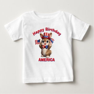 Braun Bunny (5ae) Patriotisches Kinder-T-Shirt Baby T-shirt