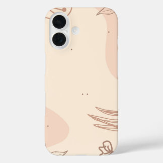 Braun Buntes Florales Linktree | iPhone 16 Hülle