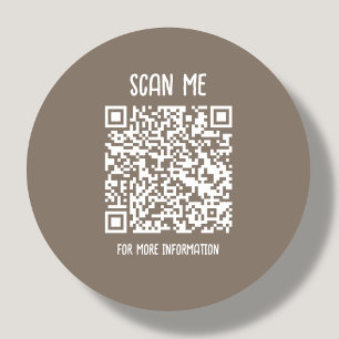 Braun Business QR Code Scannable Runder Aufkleber