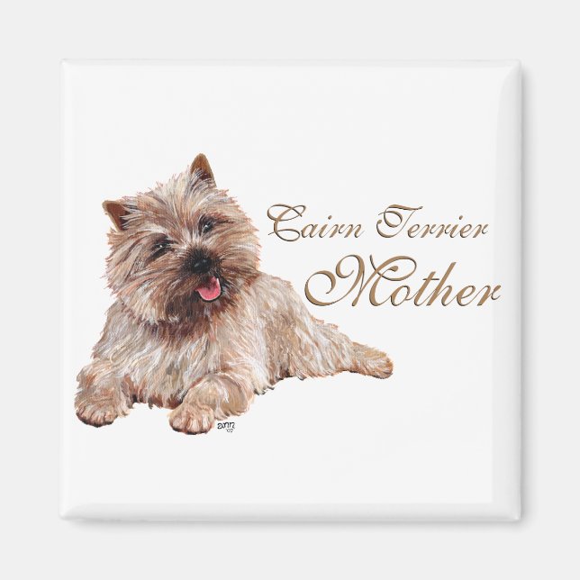 Braun Cairn Terrier Muttertag Magnet (Vorne)