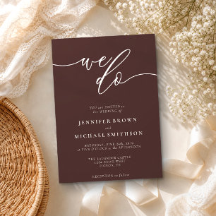 Braun Chocolate Signatur Wir Machen Typo Hochzeit Einladung