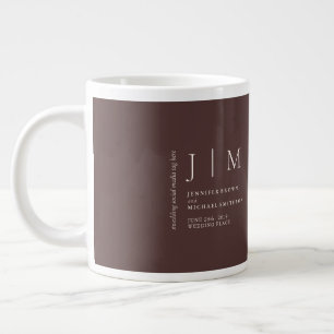 Braun-chocolatebraune formelle moderne Kaffee-Hoch Jumbo-Tasse