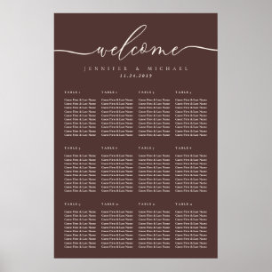 Braun-chocolatefarbene Feier-Sitz-Einladung Poster