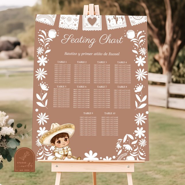 Braun Cielito Lindo Taufsitzplan Poster (Von Creator hochgeladen)