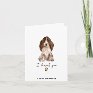 Braun Cocker Spaniel Hund Pfote Welpe Haustiere Ge Karte
