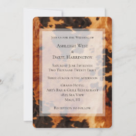 Braun Cream Südwest Cowhide Hochzeit Einladung