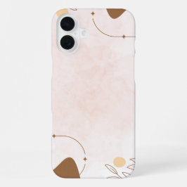 Braun Creme Ästhetischer Floral Linktree | iPhone 16 Plus Hülle