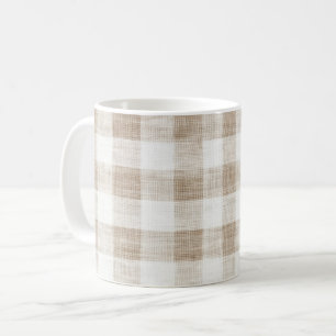 Braun Creme Karo Streifen Geburtstag Kaffeetasse