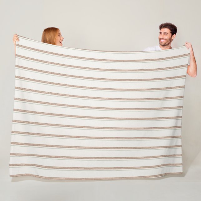 Braun Creme Streifen Geburtstag Fleecedecke (Beispiel)