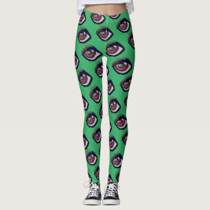 Braun Dackel Eyes Custom Leggings