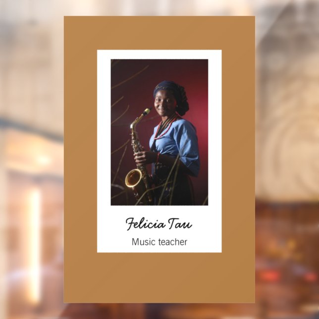 Braun des benutzerdefinierten Fotos Fensteraufkleber (Blatt 2)