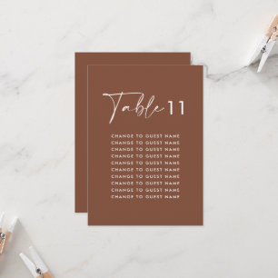 Braun elegantes, modernes Hochzeitstisch-Sitzdiagr