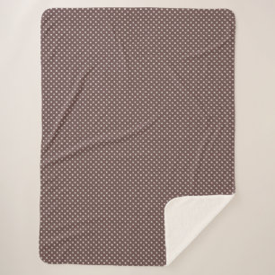 Braun Elfenbein Tupfen Gemütliche Retro-Hausdekora Sherpadecke