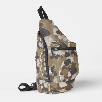 Braun-Erde-Töne-Militär-Tarnung Crossbody Bag