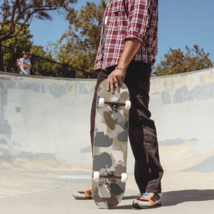 Braun-Erde-Töne-Militär-Tarnung Skateboard