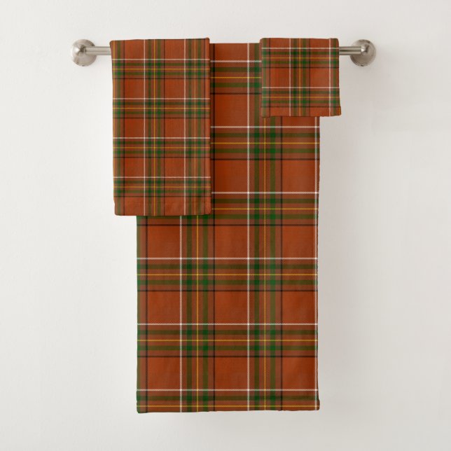 Braun-Erden-Tartan  Badhandtuch Set (Insitu)