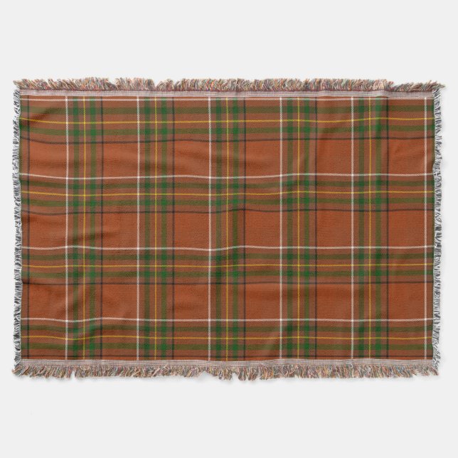 Braun-Erden-Tartan  Decke (Vorderseite)