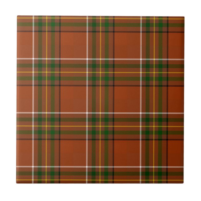 Braun-Erden-Tartan  Fliese (Vorderseite)