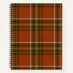 Braun-Erden-Tartan Notizbuch