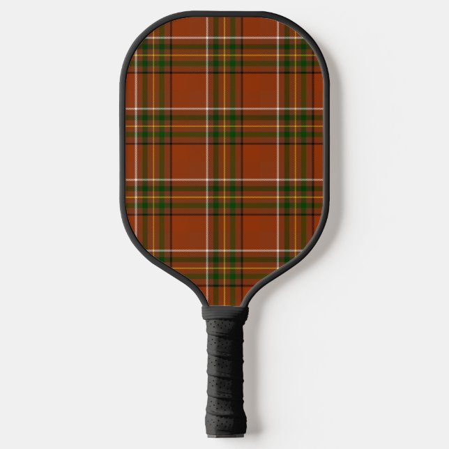 Braun-Erdenes Karomuster  Pickleball Schläger (Vorderseite)